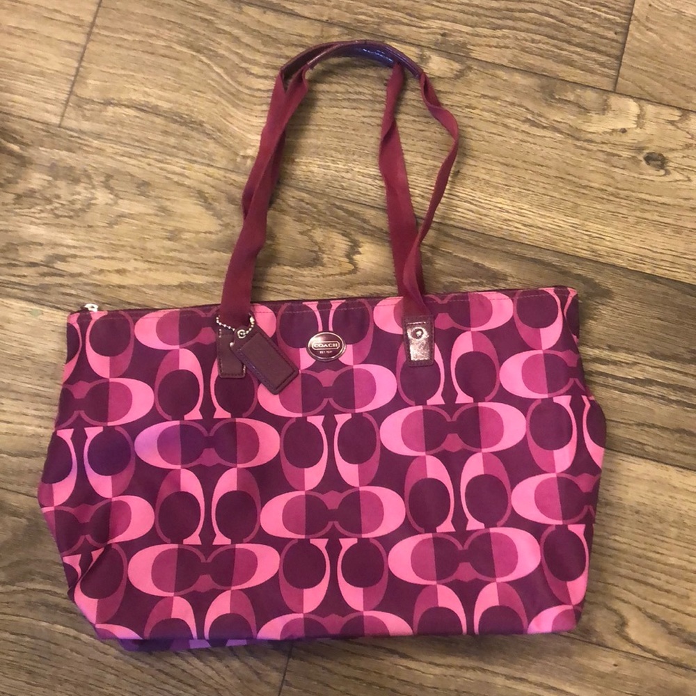 Coach Tote with Snap Makeup Bag